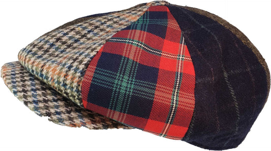 Patchwork Eight Panel Newsboy Cap