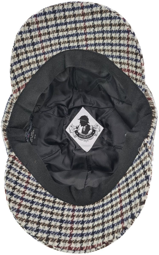 Sherlock Holmes-inspired Deerstalker Houndstooth Hat