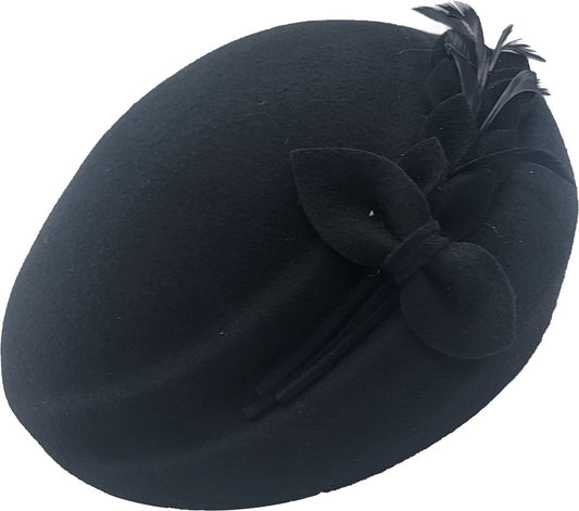Womens Wool Felt Vintage Cloche Hat
