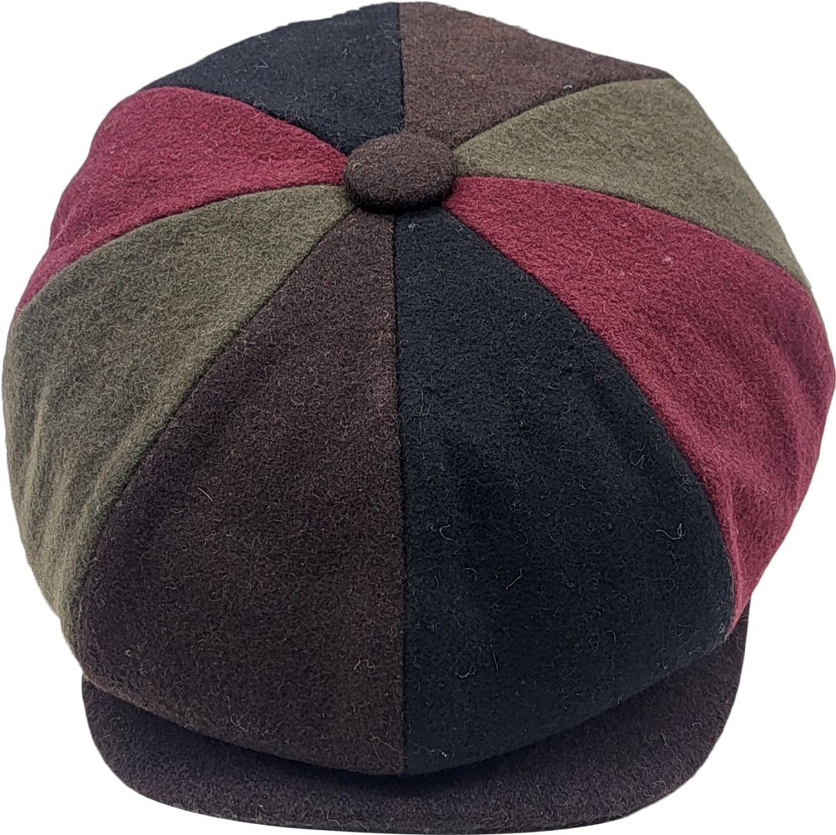 Wool Patchwork Newsboy Cap