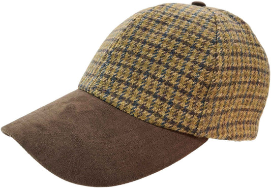 Tweed Fishing Cap with Suede Peak
