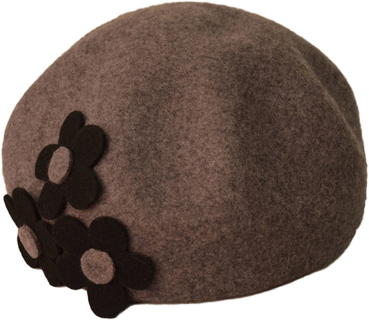 Womens Wool Felt Vintage Cloche Hat