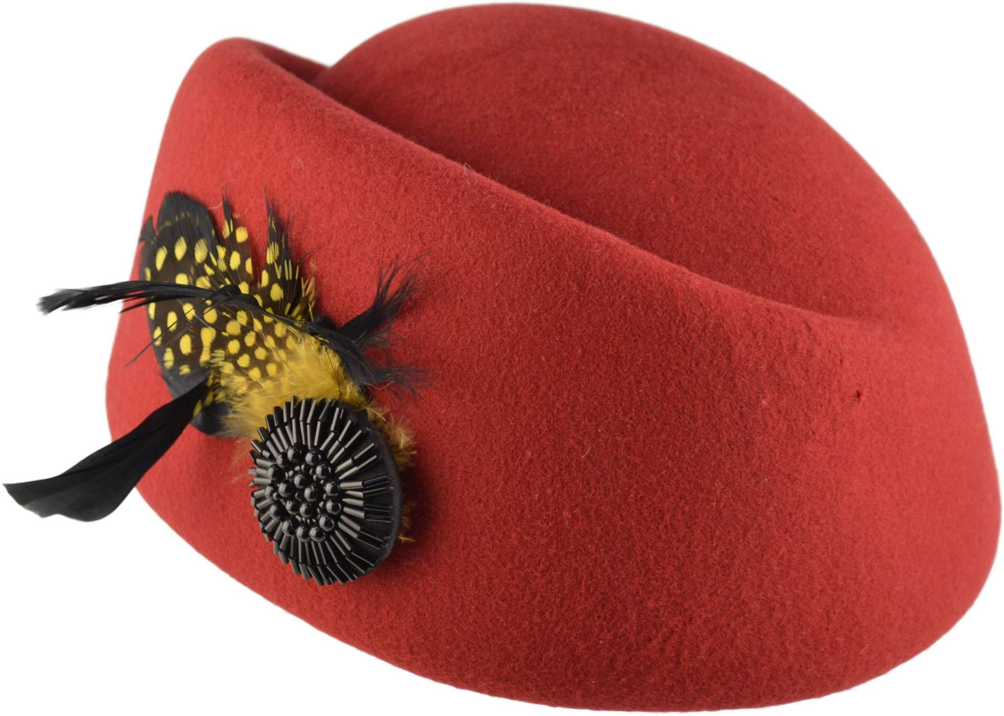Womens Wool Felt Vintage Cloche Hat