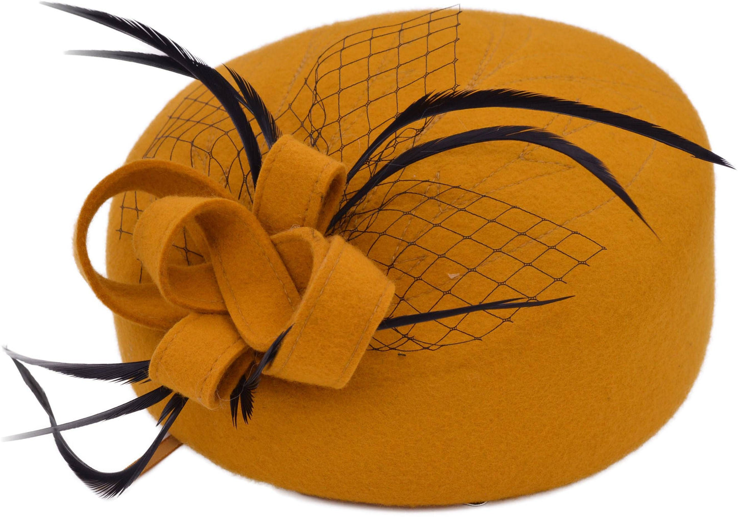 Womens Wool Felt Vintage Cloche Hat
