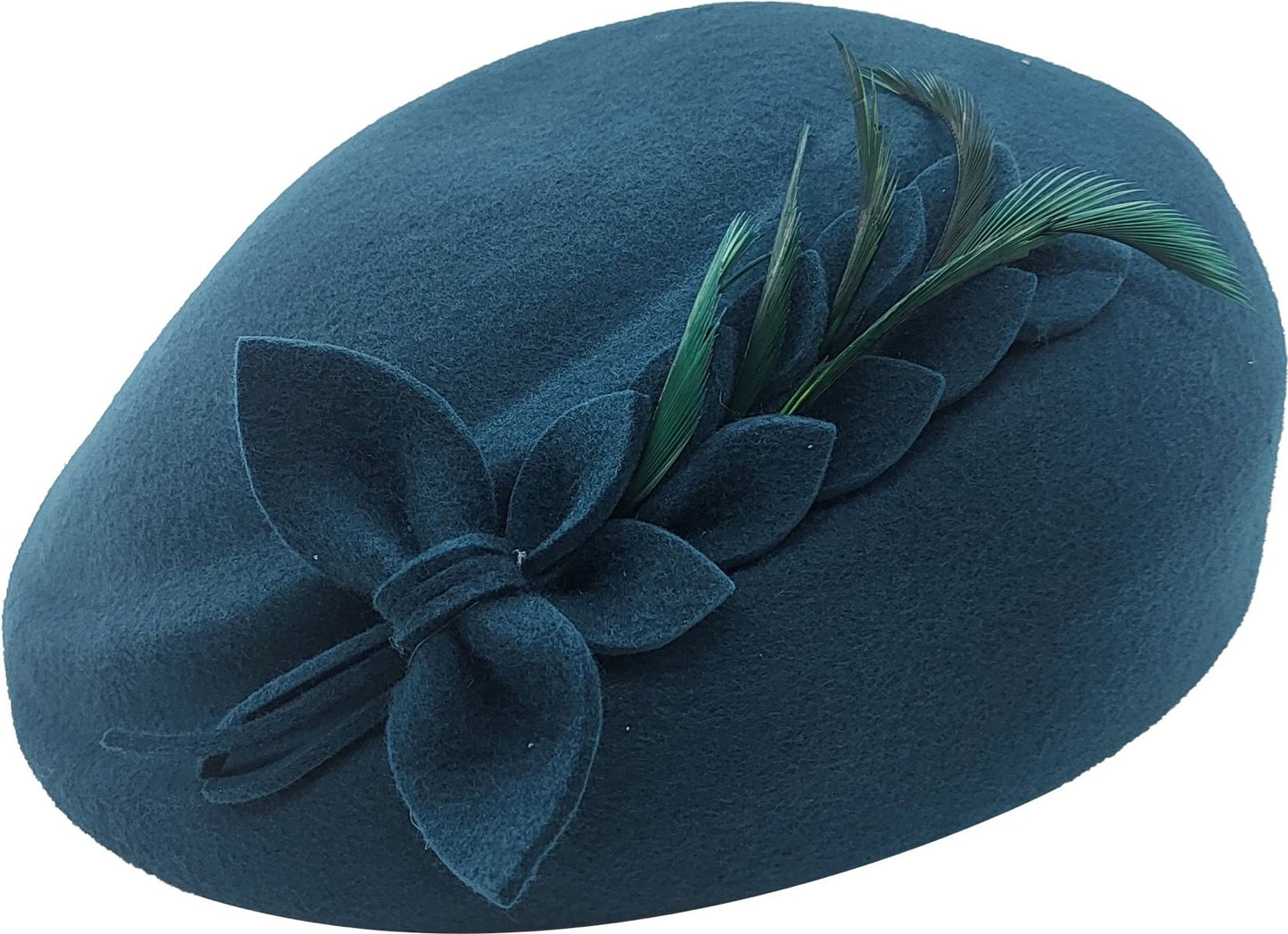 Womens Wool Felt Vintage Cloche Hat