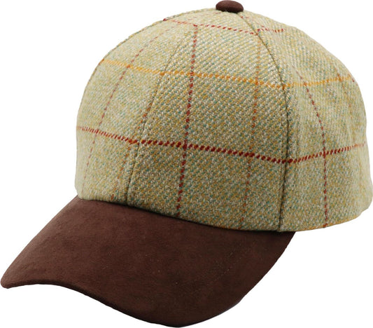 Wool Baseball Cap with Suede Peak