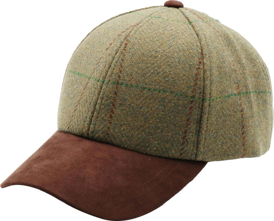 Wool Baseball Cap with Suede Peak